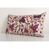 Vintage Floral Suzani Pastel Pillow Fashioned from a Mid-20t | Cushion in Pillows by Vintage Pillows Store