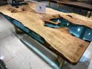 Custom Epoxy Resin Table, Handmade Epoxy Resin Dining Table | Tables by Tinella Wood. Item made of wood works with contemporary & country & farmhouse style