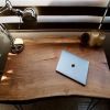 32x18.5x28.75 Custom Walnut Office Wood Desk for Tyley Ross | Tables by Ironscustomwood