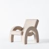 Arco Lounge Chair Small Boucle Beige | Work by District Loom