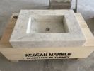 Handmade Carrara Marble Sink: Wall Mount Washbasin (21”x30”x5”) | Water Fixtures by AEGEAN MARBLE ARTISAN ATELIER