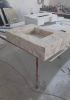 Calacatta Gold Marble Sink: Custom Wall Mount Vessel Basin | Water Fixtures by AEGEAN MARBLE ARTISAN ATELIER