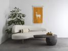 LLAMAS Handwoven Tapestry, Ochre, Set of 2 | Wall Hangings by ANDEAN. Item made of wool with bronze works with contemporary & traditional style