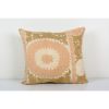 Uzbek Faded Beige Suzani Cushion Cover, Square Suzani Pillow | Pillows by Vintage Pillows Store