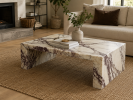 Calacatta Viola Marble Coffee Table | 41" Luxury Rectangular Natural Stone Center Table | Tables by Vero Marble