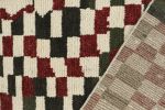 Rug & Kilim’s Moroccan style rug in White, Red and Brown Checkered Pattern | Area Rug in Rugs by Rug and Kilim