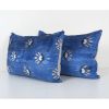Blue Silk Ikat Velvet Pillow, Pair Handloomed Lamb Design Lu | Cushion in Pillows by Vintage Pillows Store