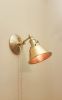 Plug in Adjustable Wall Sconce - Industrial Decor Lighting | Sconces by Retro Steam Works. Item made of brass works with industrial & modern style