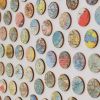 Vintage World Map Dots Collage, Circle #2 | Paintings by Amelia Coward
