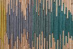 Sound of Color 60"x20" Soundwave | Wall Sculpture in Wall Hangings by Craig Forget. Item composed of oak wood in mid century modern or contemporary style