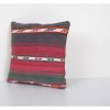 Vintage Turkish Handmade Striped Kilim Cushion, Flat-Weave K | Pillows by Vintage Pillows Store
