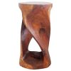 Haussmann® Round Wood Twist Accent Table 14 in DIA x 26 | End Table in Tables by Haussmann®
