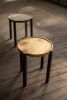 Black and Gold Round Modern Side Table | Waverly | Tables by Alabama Sawyer