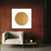 Gold heavy textured wall art canvas decor gold leaf wall art | Oil And Acrylic Painting in Paintings by Berez Art. Item made of canvas works with modern style