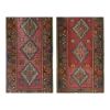 Traditional Handwoven Oushak Wool Yastik Bath Mats - a Pair | Area Rug in Rugs by Vintage Pillows Store