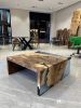 Waterfall Resin Table, Waterfall Coffee Table, Coffee Table | Tables by Tinella Collection. Item composed of wood and synthetic in contemporary or art deco style