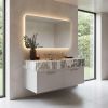 Luxury Calacatta Viola Marble Sink: Fluted Natural Stone Bathroom Vanity | Water Fixtures by AYMARBLEDESIGN LLC