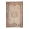 Oriental Oversize Turkey Oushak Rug With Floral Design 9'9" | Area Rug in Rugs by Vintage Pillows Store. Item made of cotton with fiber