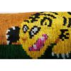 Fighting Tiger Ikat Velvet Pillow, Handwoven Silk Velvet | Cushion in Pillows by Vintage Pillows Store. Item composed of cotton