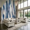 BOLD WASHED IKAT — Navy & Cobalt Blue Ikat Wallpaper Pattern | Wall Treatments by ELLE WALLS