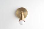 Brass Wall Fixture - Model No. 4339 | Sconces by Peared Creation. Item made of brass with glass
