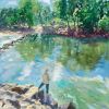 Cahills Crossing Kakadu to Arnhem Land | Oil And Acrylic Painting in Paintings by Meredith H. Item in contemporary or country & farmhouse style