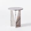 V Side Table Albanian Grey | Work by District Loom