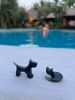 Black Miniature Dog Sculpture | Sculptures by YENNY COCQ