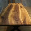 Custom Black Walnut Table | Dining Table in Tables by Ironscustomwood. Item made of walnut with metal works with contemporary & country & farmhouse style