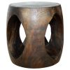 Haussmann® Wood Oval Windows Coffee Table 20 inch DIA x 20 | Tables by Haussmann®