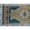 Vintage Blue Turkish Area Rug 19'' X 46'' | Rugs by Vintage Pillows Store. Item composed of wool and fiber