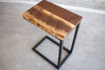 Live-edge walnut C-tables | End Table in Tables by Hazel Oak Farms. Item made of wood with steel