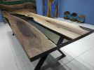 108" x 40" Made for Our USA Customer Peterson | Walnut Tree | Dining Table in Tables by LuxuryEpoxyFurniture. Item composed of wood & synthetic