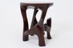 Solid Wood Sculptural Side Table, Contemporary Design, Red Wood | Tables by Logniture