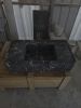 Fluted Black Nero Marquina Marble Sink | Custom Wall Mounted Vanity | Water Fixtures by Vero Marble