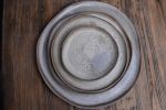 STC organic natural shape stoneware plate in grey cream | Dinnerware by Laima Ceramics. Item composed of stoneware compatible with minimalism style
