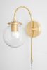 Plug In Sconce - Wall Sconce - Model No. 6879 | Sconces by Peared Creation. Item made of brass