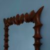 Brutalist Mirror Small Natural Wood | Work by District Loom