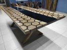 Custom Order Walnut Tree Black Epoxy Table, Dining Table | Tables by LuxuryEpoxyFurniture. Item made of wood with synthetic