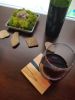 Set of 4 Ambrosia Maple Coasters with a Midnight Blue Epoxy | Tableware by Carlberg Design. Item composed of maple wood compatible with minimalism style