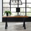 Solid Wood Table and Bench Rustic Dining Table | Tables by Picwoodwork. Item made of wood