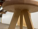 Solid Wood Three Legged Bar Stool: Modern Stool, USA made | Chairs by Marco Bogazzi