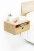 Floating Nightstand Bedside Table | Storage by Manuel Barrera Habitables. Item made of oak wood