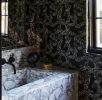 Frida - Black | Wallpaper in Wall Treatments by Relativity Textiles. Item composed of fabric & paper
