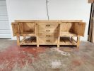 MODEL 1104 - Custom Double Sink Vanity | Countertop in Furniture by Limitless Woodworking. Item made of maple wood works with mid century modern & contemporary style