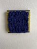 Woven Tile- Fluff-Blue and Lime | Wall Sculpture in Wall Hangings by Mpwovenn Fiber Art by Mindy Pantuso