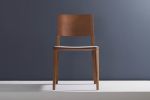 "Evo" CE3. Honey Solid Wood, Textile Seating | Dining Chair in Chairs by SIMONINI. Item composed of wood and leather
