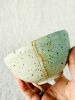 Bowl, Rice Bowl, Japanese Chawan - Seafoam, Modern Handmace Ceramics | Dinnerware by Tomoko Ceramics
