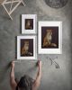 Woodland Fox Print, Burgundy Autumn Wall Art, Moody Illustration | Prints in Paintings by The Ugly Cat Studio