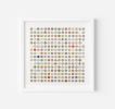 Two Hundred and Fifty Six World Map Dots Collage With Gold Leaf | Paintings by Amelia Coward